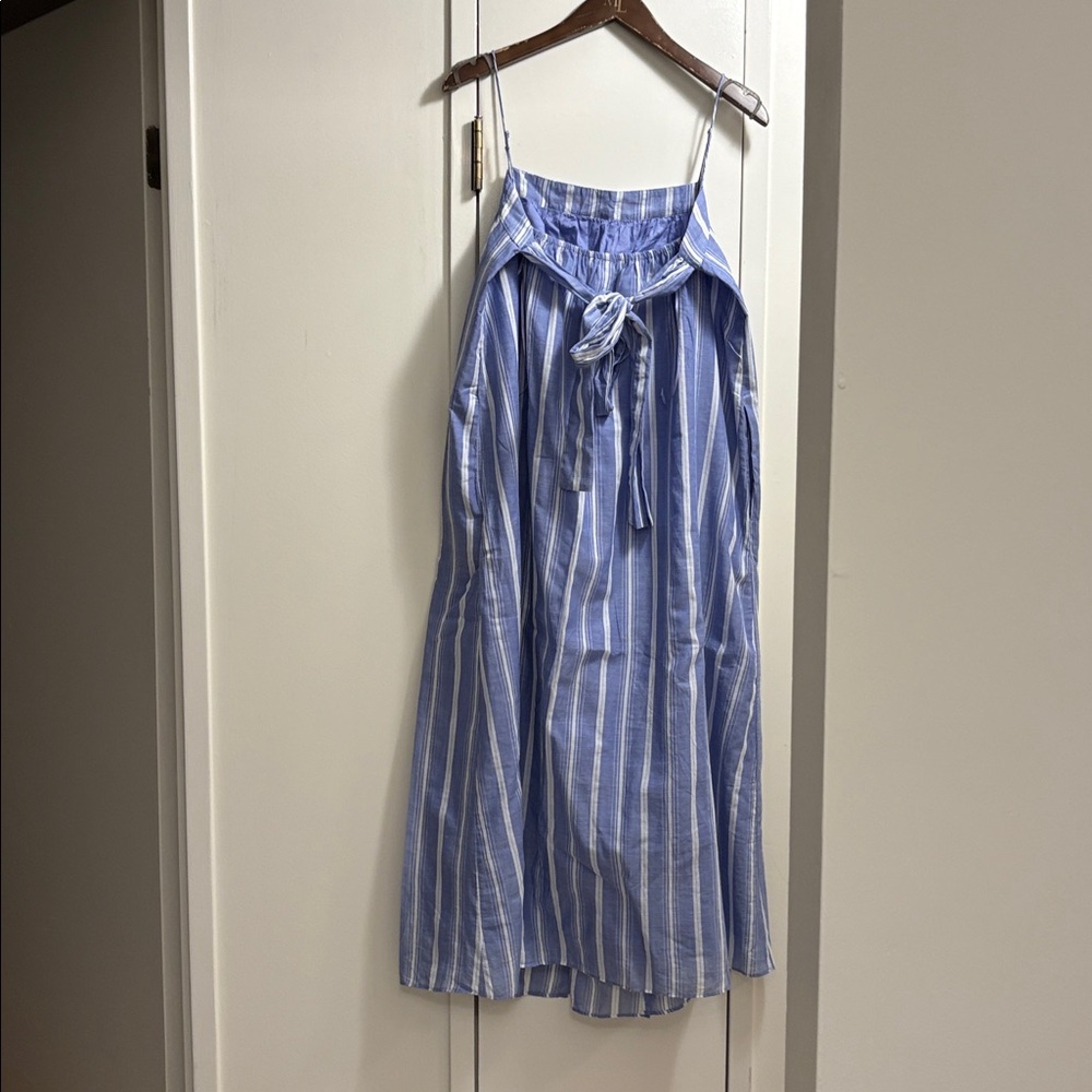 J.Crew Blue and White Striped Women's dress - Picture 2 of 9